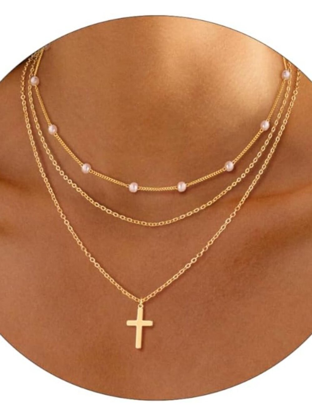 Layered Necklaces for Women Dainty Gold Necklace 14K Gold Plated